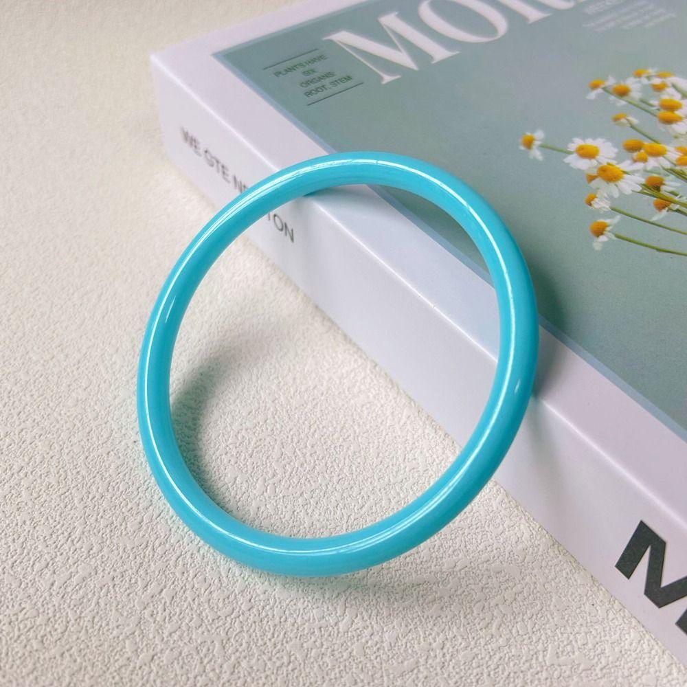 4Pcs/Set Resin Bangle Stackable Boho Bracelets Fashion Geometric Bracelets Women