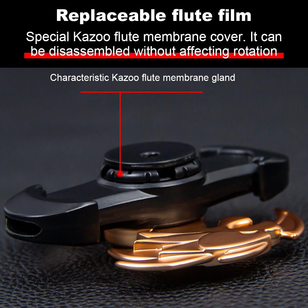 Спиннер Kazoo, вращающийся простой инструмент Kazoos из алюминиевого сплава, маленький музыкальный инструмент Kazoo, подарки для любителей музыки