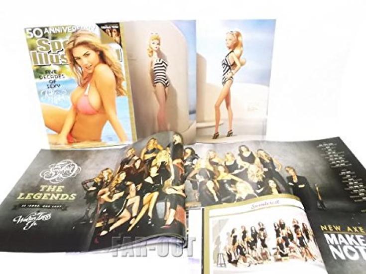 Кукла Барби в купальнике Sports Illustrated 50th Anniversary с журналом