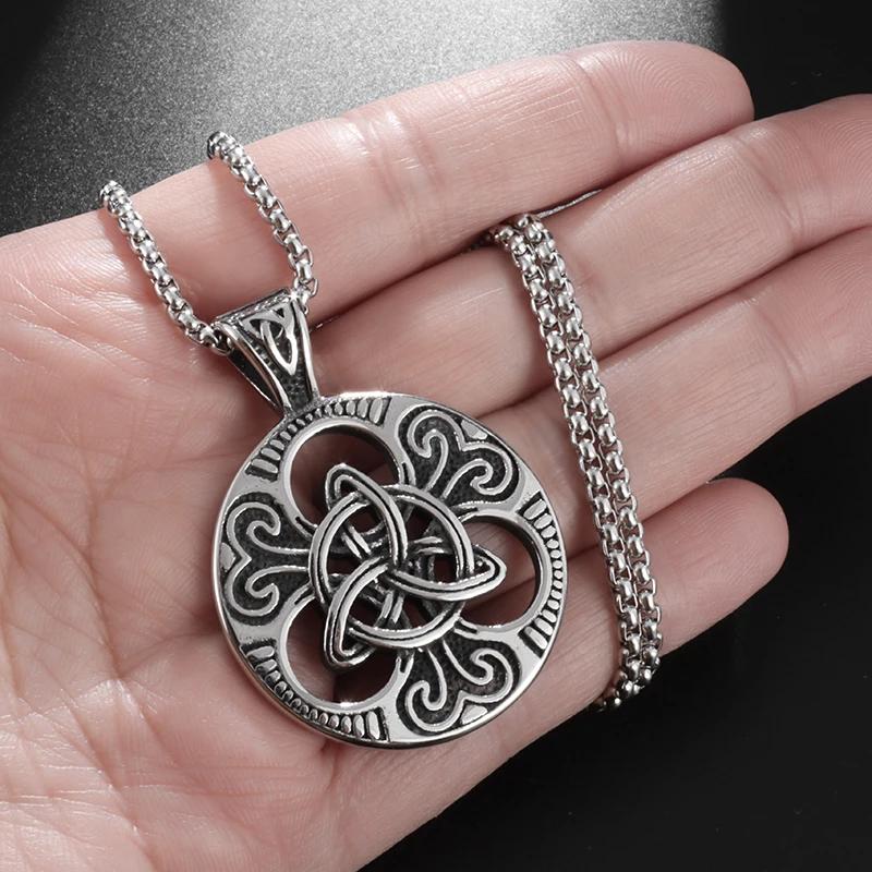 Винтажное ирландское колдовство, кельтский кулон с узлом ведьмы, ожерелье для мужчин и женщин, защитный амулет на удачу, ювелирные изделия