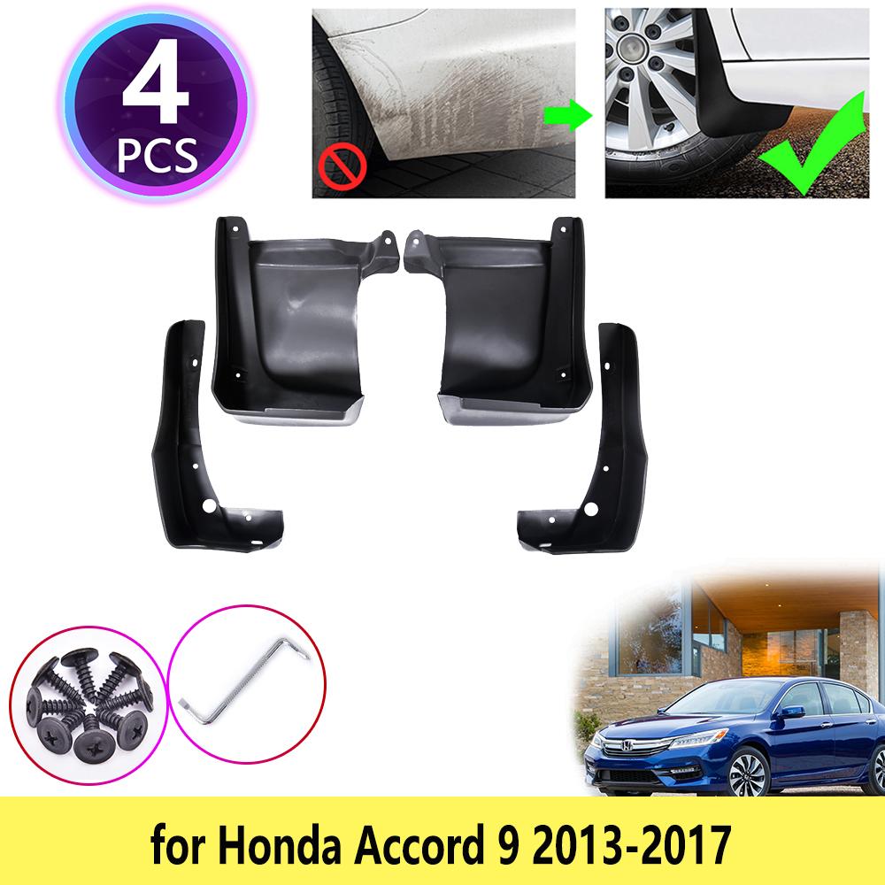 4 шт. для Honda Accord 9 2013 2014 2015 2016 2017 Брызговики Fender Брызговики защищают заднюю часть автомобиля