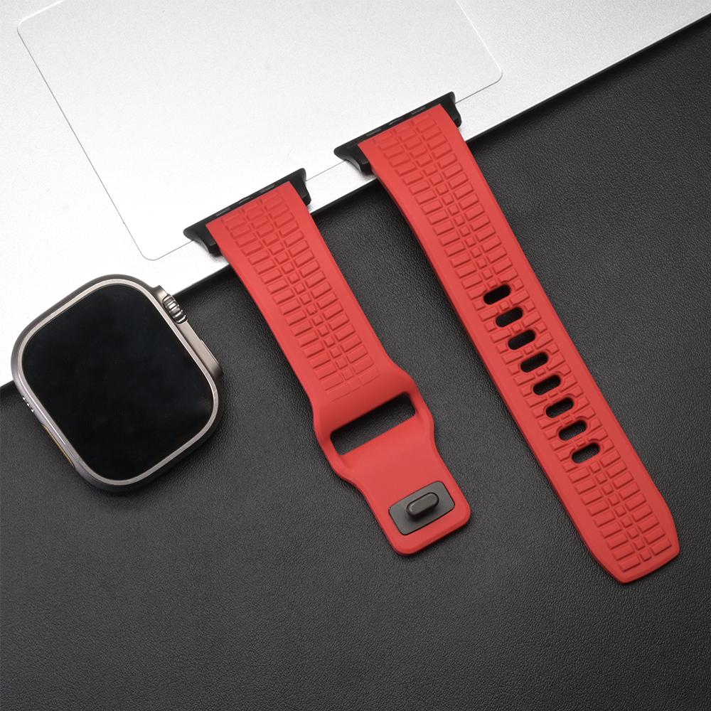 Ультра силиконовый ремешок для Apple Watch Ultra 3 2 Серии 11 10 9 8 7 Se 6 Мужской спортивный ремешок для Iwatch 49мм 46мм 44мм 45мм Регулируемый