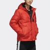 Adidas Neo Full Zip Hooded Cotton Jacket With Large Logo Men Jacket Pale-Crimson EI4419