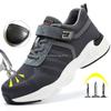 Fashion New Men Safety Shoes Steel Toe Cap Kevlar Anti-smash Breathable Work Sneaker Men's Outdoor Protective Footwear Male Safety Boots