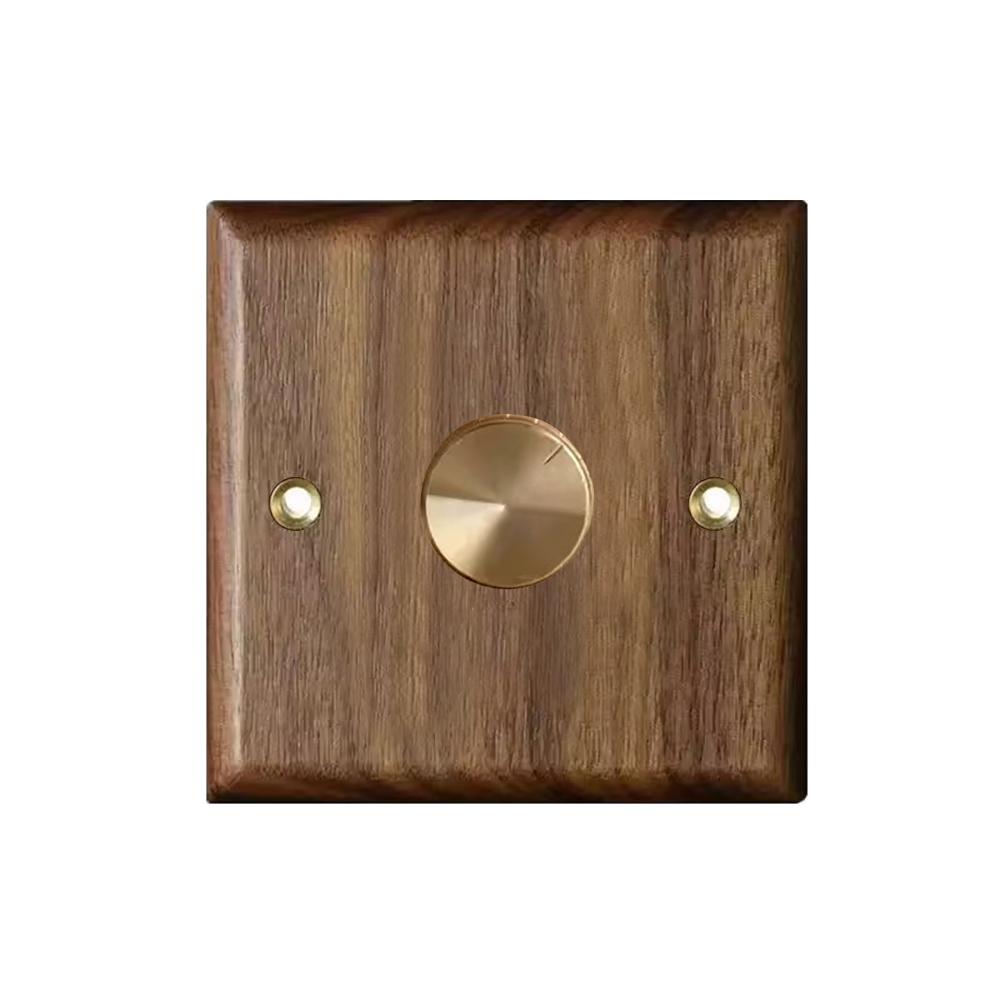 High Quality Retro Europe Type Vintage Wall Light Switch Socket, Solid Wood Brass Toggle Switch Plate, Antique Home Stay Switch