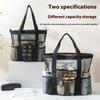 Large Capacity Mesh Beach Bag Multifunctional Travel Tote for Swimming Portable Single Shoulder Bag with Swimsuit Storage