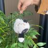 Cartoon Cat Soft Tail Plush Keyring Pendant Stuffed Cat Keyring  Grab Machine Doll Toy