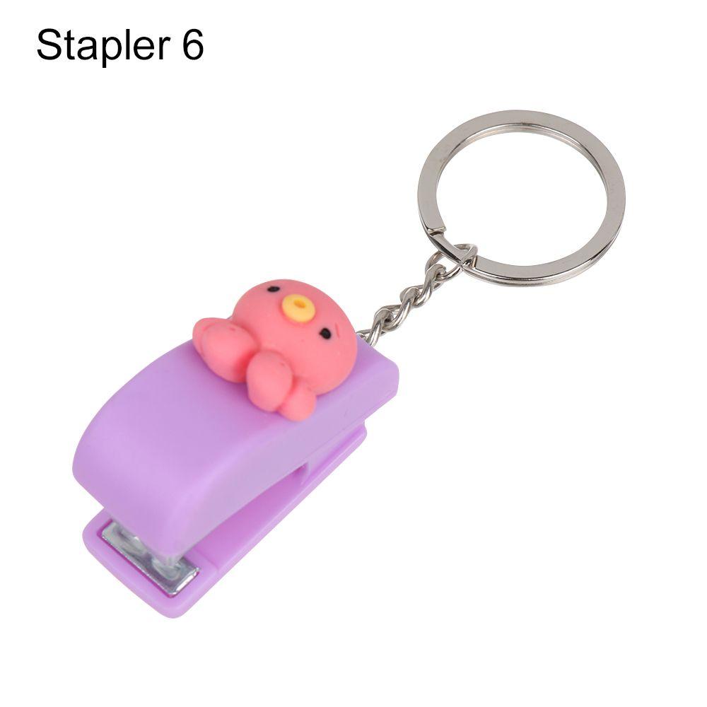 Binder Tools Cartoon Cute Stapler Paper Clips Push Clip Mini Stapler Document Binding Hoops
