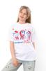 Girls Teen Oversized T-Shirt with Bonjour Madam Print, Summer 6414-001-33-2-2 HC