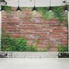 Растение, кирпичная стена, гобелен, настенный психоделический художественный хиппи, лента для гостиной, спальни, абстрактный домашний декор