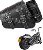 QJBOMTO Мотоциклетная седельная сумка Боковая сумка - Седельная сумка для Softail, ПВХ-кожа, Harley Sportster, Водонепроницаемая боковая сумка для инструментов, Универсальная сумка для хранения инструментов f