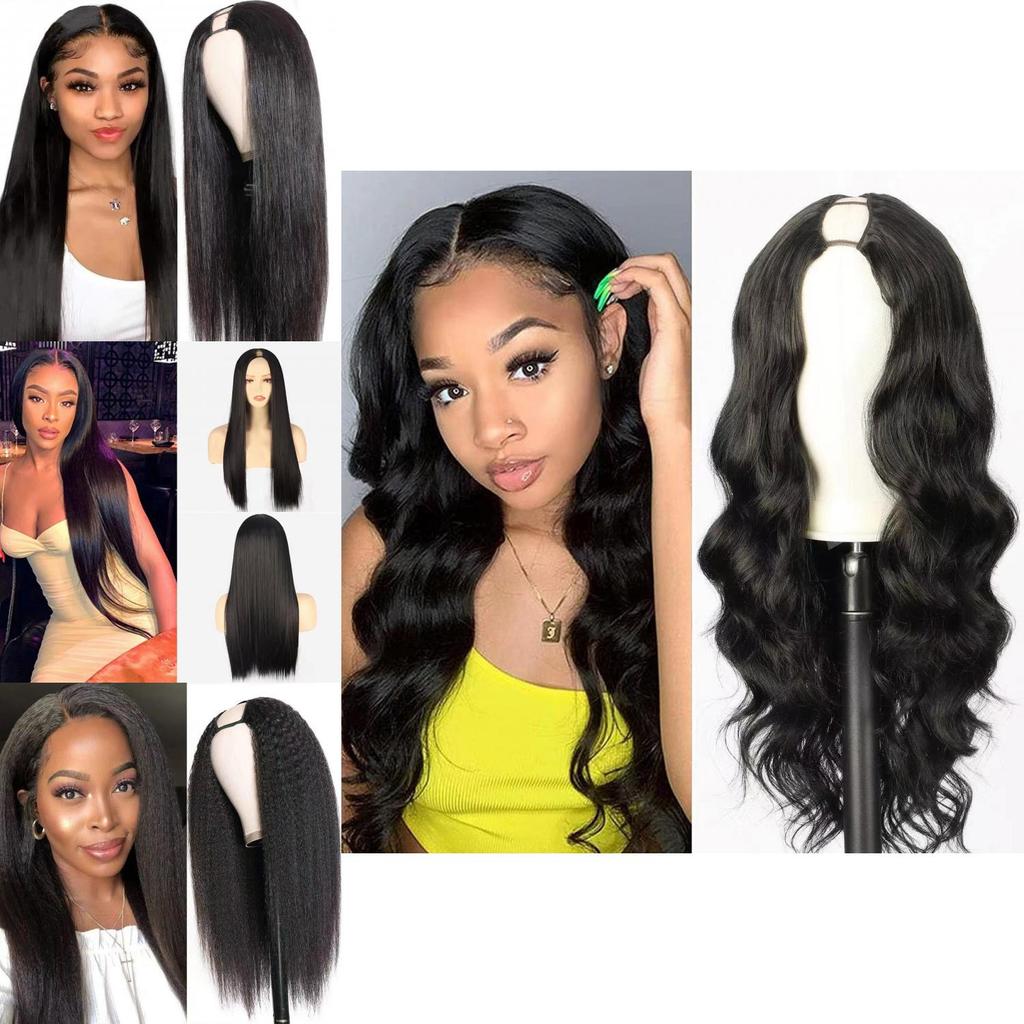 Fashion European Style Wavy Half Wig With Hightemperature Silk For Natural Looks And Versatile Styling