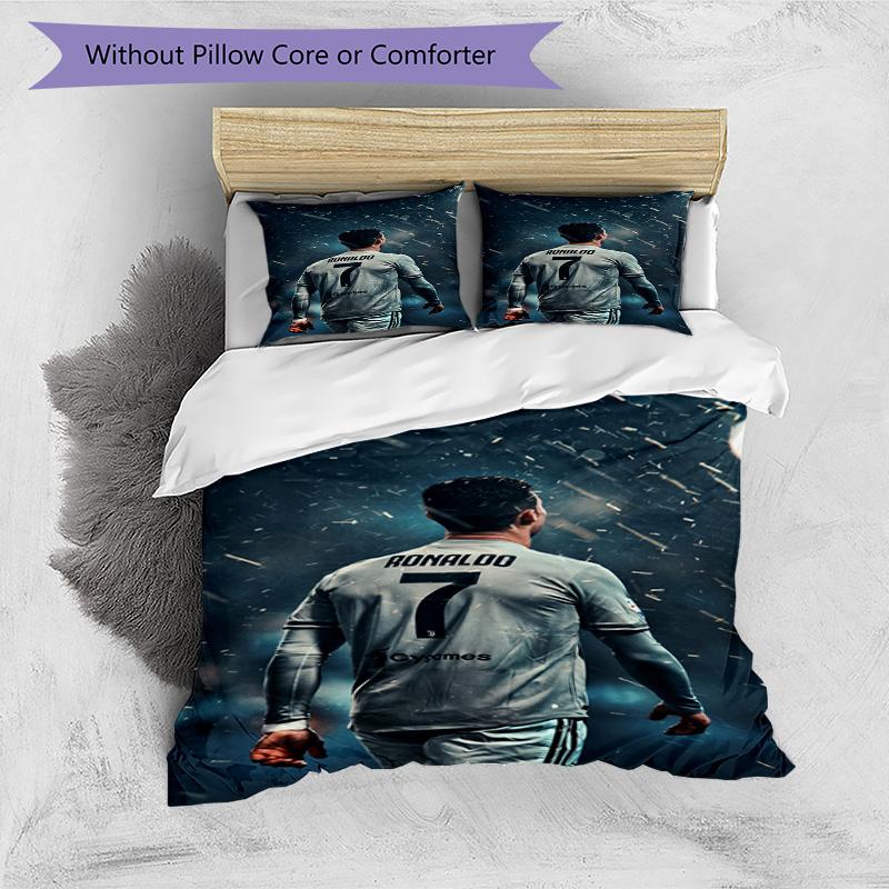 Ronaldo's Portugal Jersey Bedding Set, Breathable Duvet Cover with Pillowcases, Soft Bed Linen for Bedroom Home Decoration, Perfect Festival Birthday 
