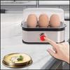 200W Power Eggs Boiler Space Saving Auto Shut-Off Smart Egg Cooker 6 Eggs Capacity Stainless Steel Rapid Egg Cookernew