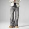 Новые ретро джинсы дымчато-серого цвета мужские и женские одинаковые прямые свободные повседневные брюки
