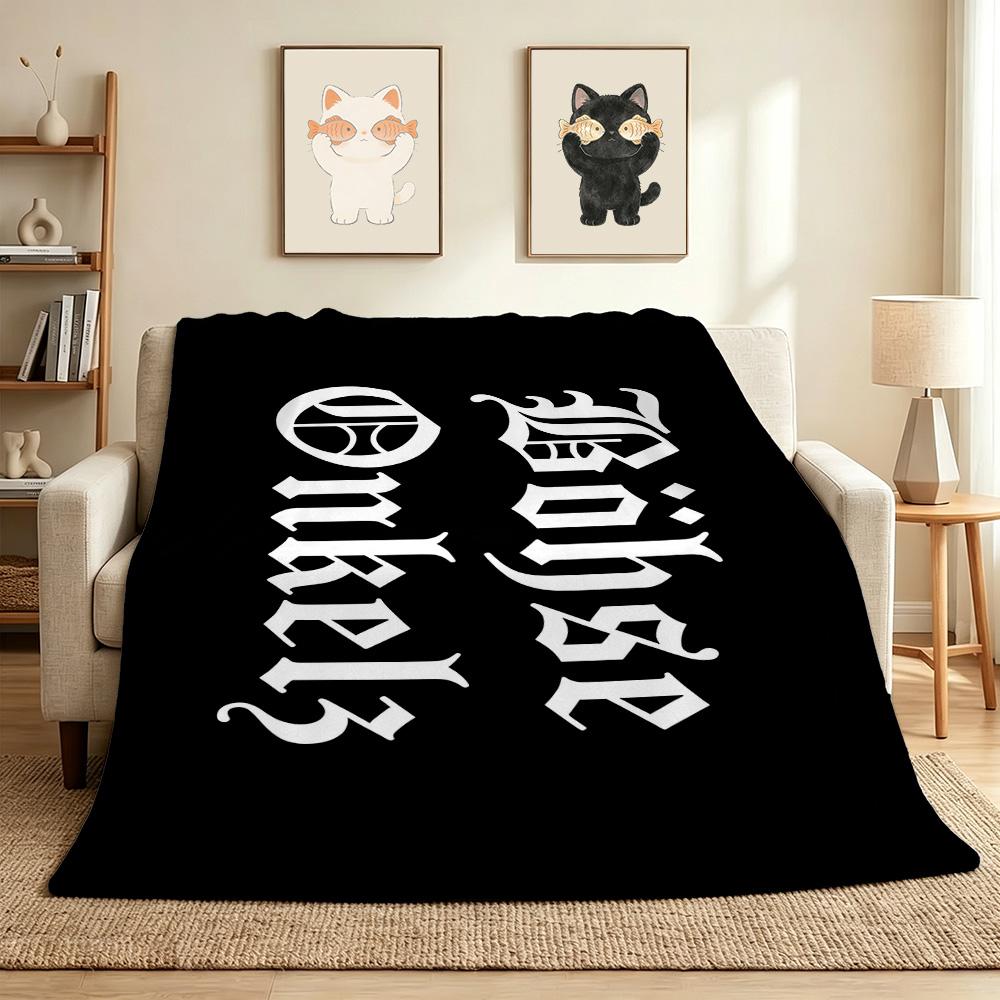 Dark Wave Flannel Blanket Throw Blanket Soft Warm Sofa Bed Camping home Decor Unique Christmas Gift C926118