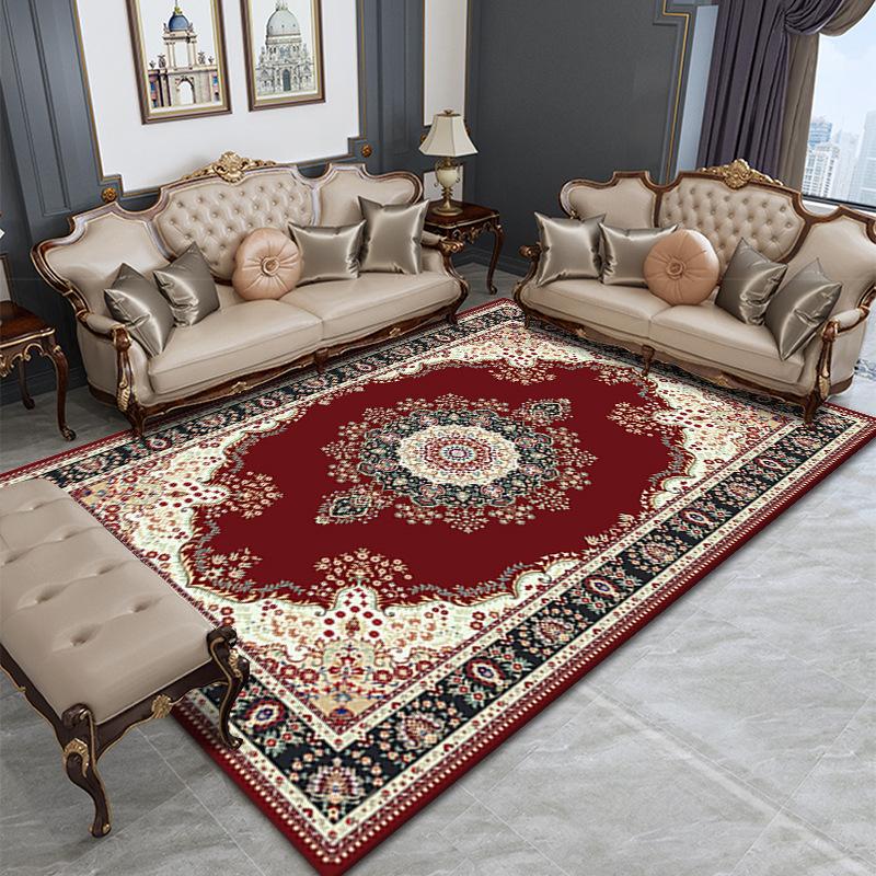 Европейский ковер Ретро Дом Спальня Кровать Гостиная Отель Гостевой дом Напольный коврик