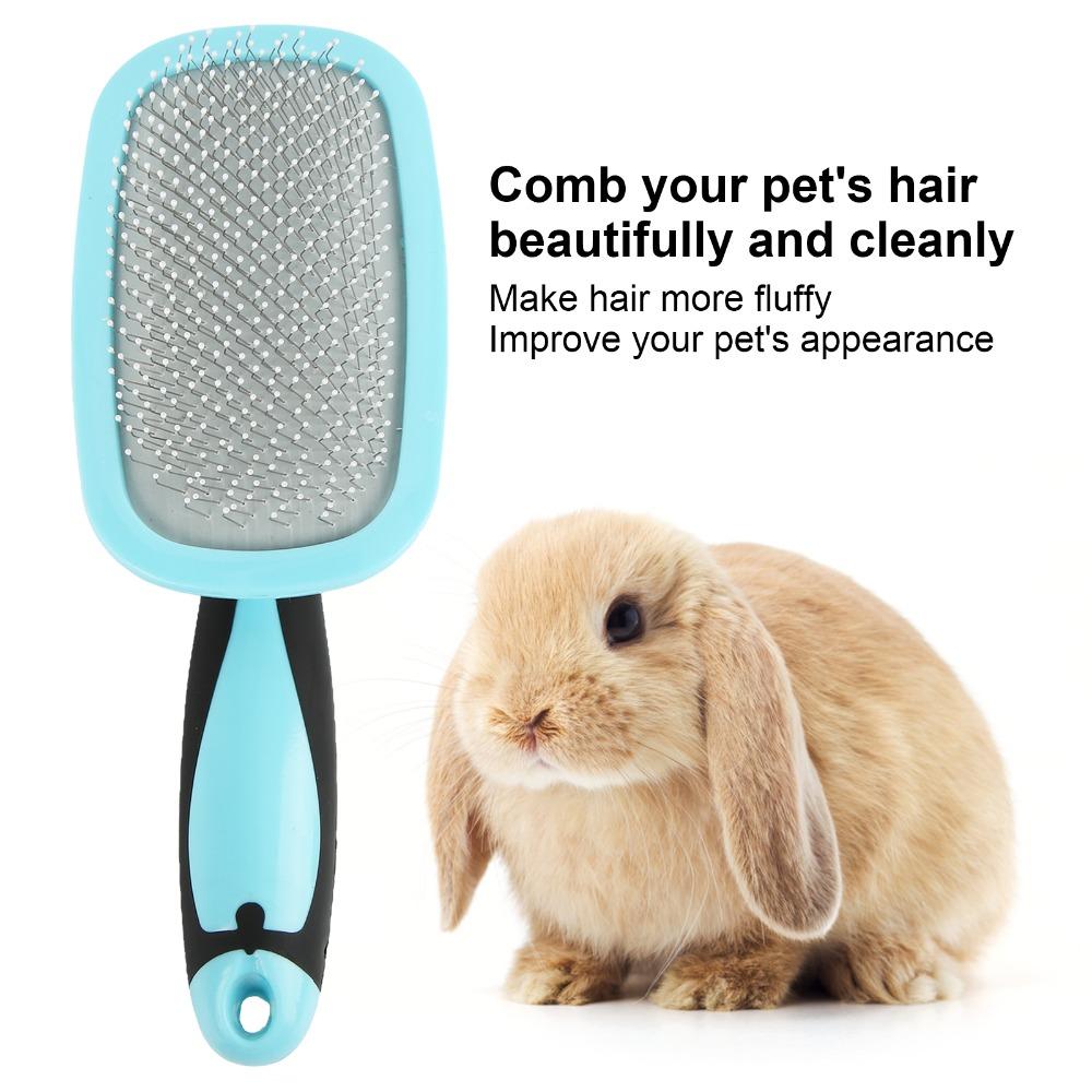 360° Rotatable Cat Slicker Comb Stainless Steel Needle Pet Care Tool Small Pet Grooming