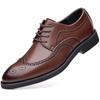 New Men's Business Dress Leather Shoes Fashion British Block Large Size Men's Shoes Foreign Trade Lace-up Derby Shoes 48