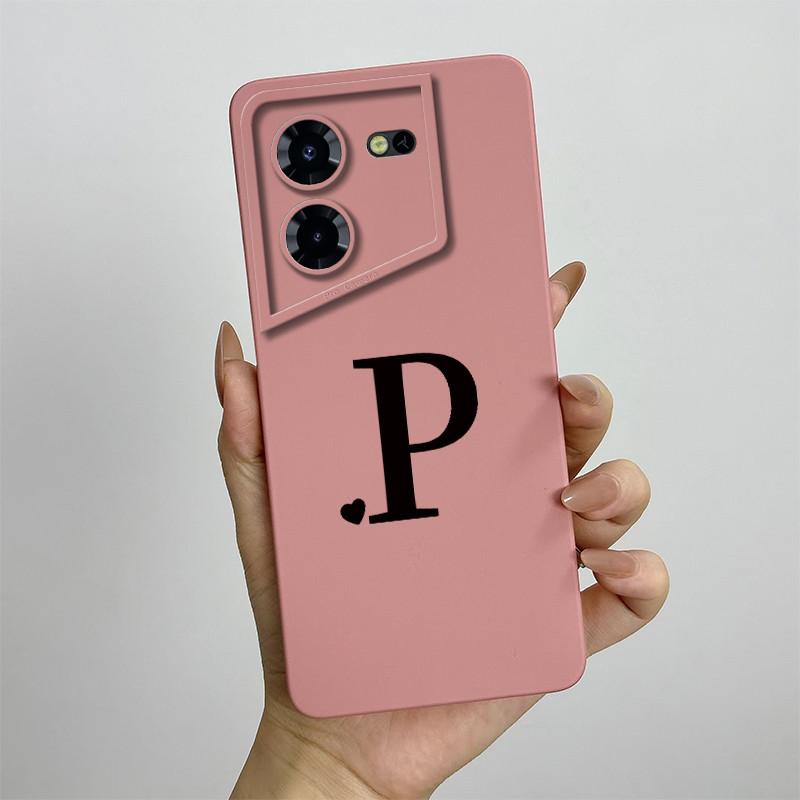 Чехол для Tecno Pova 5 Pro Чехол для Tecno Pova 5 LH8n LH7n Чехол Pova5 pro Жидкий Мягкий Силиконовый Чехол для Телефона Милый Чехол с Первыми Буквами