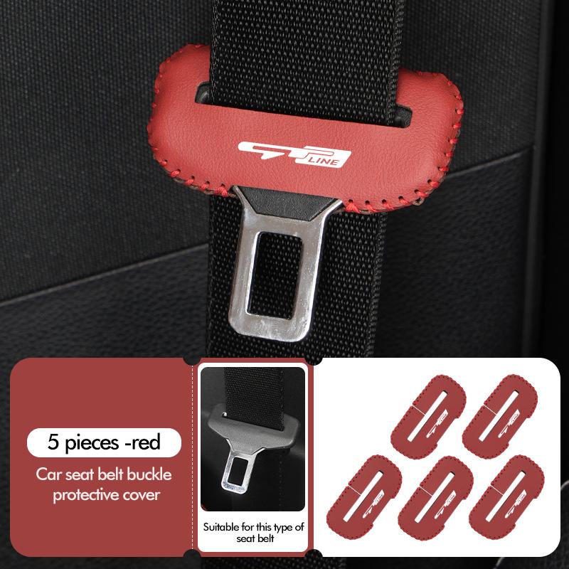 Car Seat Belt Buckle Clip Protector Anti-Scratch Seatbelt Plug Cover For KIA gt gtline Xline ceed Forte RIO STINGER Seltos K3 K4 JM7