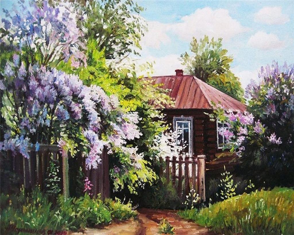 5D Diamond Mosaic Round Diy Diamond Painting for Adults Handicraft Spring Scenic Picture Art Wall Decor