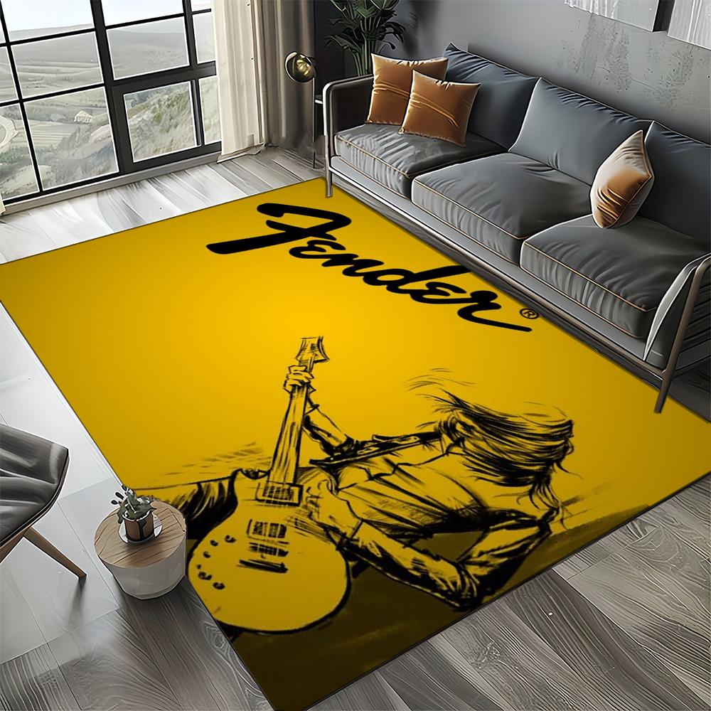 27 Стиль Новый Fender Ретро Гитарные Инструменты Музыка 3D Ковер Коврик для Гостиной Спальни Дома Украшение Дивана, Нескользящий Напольный Коврик
