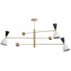 3-х ламповый подвесной светильник Counterball Mid Century Modern Raw Brass Sputnik Light Fixtur