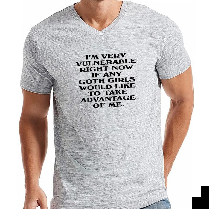 Im Very Vulnerable Right Now Funny Goth Girls Humor Quote TShirt Graphic T Shirts T Shirt Unisex Unisex Clothing Tops