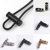 10Pcs Metal Black Cord Lock Spring Clasp Stopper Two Holes Drawstring Stopper