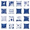 Blue Christmas Pillow Case Modern Nordic Decoration  S  Gift New Year Home
