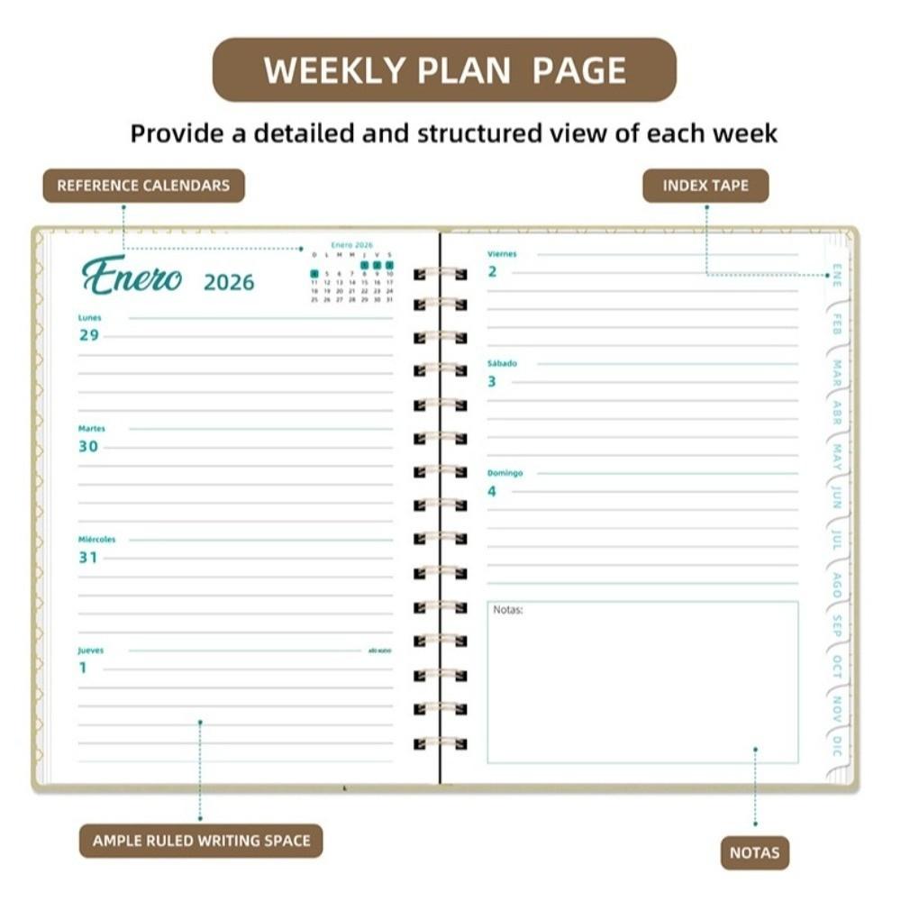 Essential Self-Tracking Diary Book 2026 Time Management Planner Students