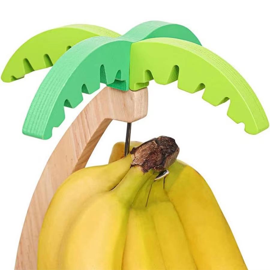 Creative Fruit Platter Wooden Banana Hanging Rack Simulated Tree Shaped Fruit Storage Container Kitchen Dining Table Decoration