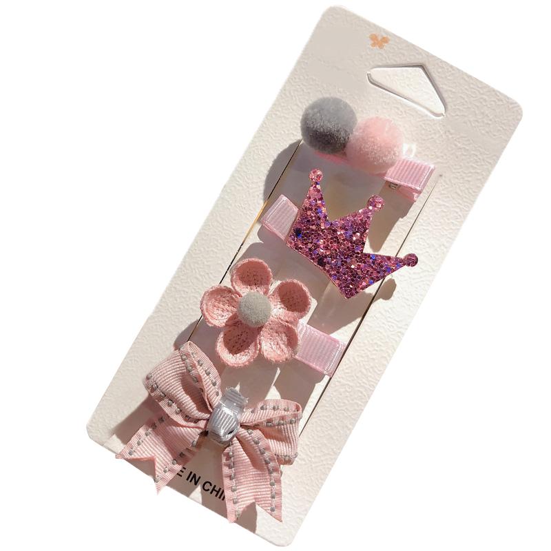 4 шт./компл. заколки для волос для девочек, милый бант, цветок, заколки для новорожденных, заколки, головные уборы, аксессуары для волос для малышей, подарок