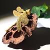 Delicate And Lovely Dragonfly Make Old Bronze Figurines Imitating Antique