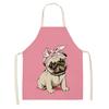 Cute Dog Pa Gi Printing Home Room Hong Kong Apron Without Lino Kitchen Apron Women Cooking Baking Waist West House Cleaningtools