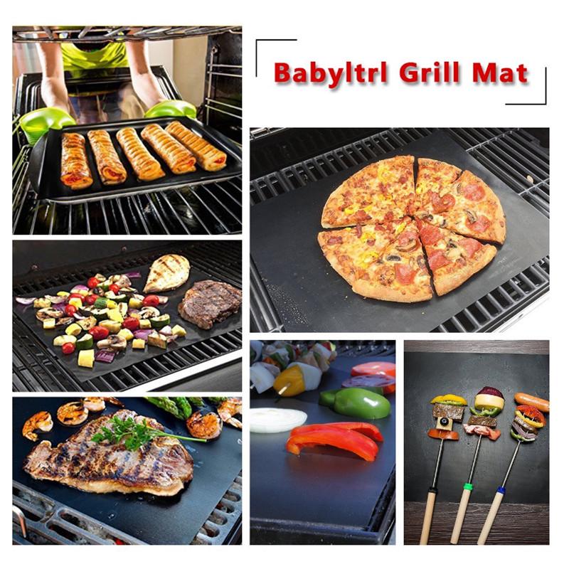 Barbecue Grill Mat Microwave Oven BBQ Accessories Nonstick BBQ Liner Sheet Reusable Grill Mat ARI
