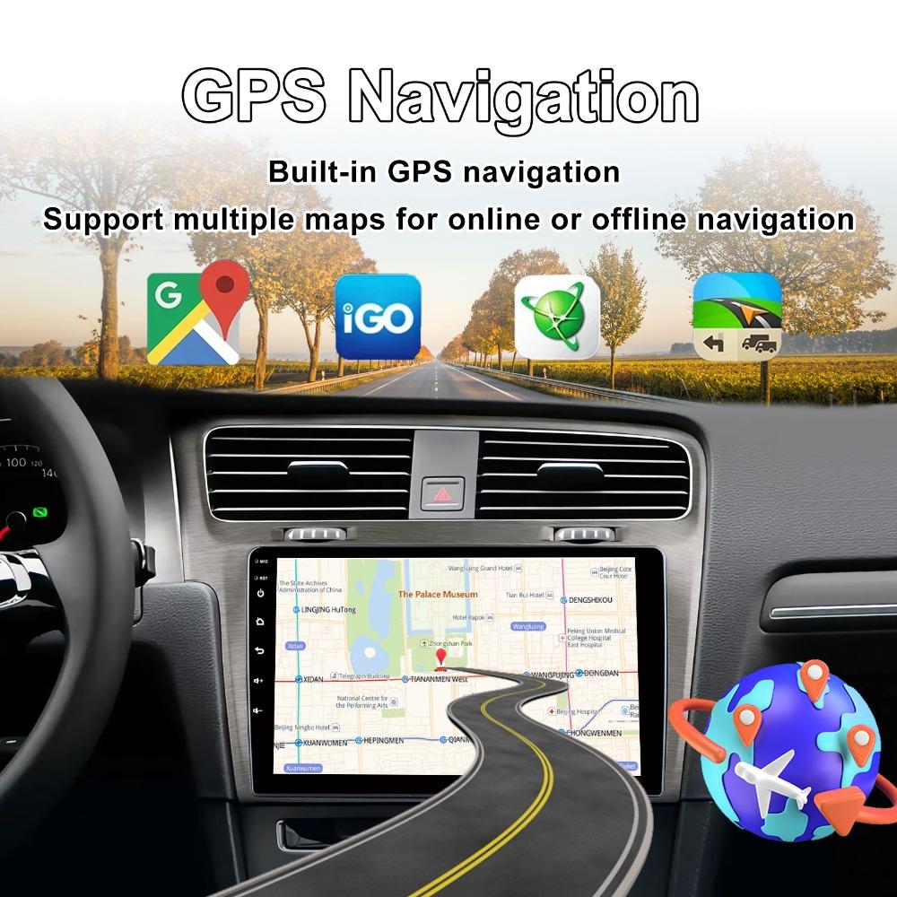 Android 14 Автомобильный Радио Мультимедийный Плеер Авторадио Carplay true 1 Din Универсальное Головное Устройство Авто Аудио Стерео Автомобильный GPS Навигатор WIFI DSP