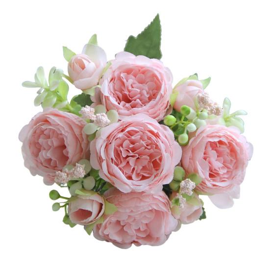 Искусственный цветок пиона 5 вилок реалистичный искусственный шелковый цветок для дома, офиса, свадьбы, вечеринки, помещения, улицы, искусственный цветок, цветущие растения, украшение