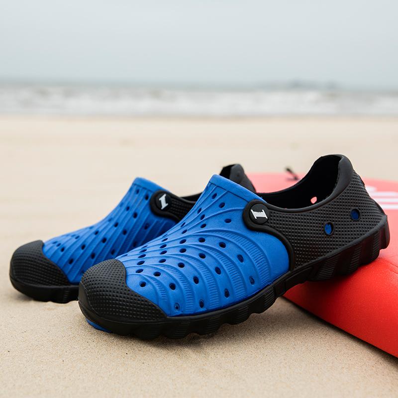 Модные летние мужские сандалии Baotou Hollow Out Large Color Matching Beach Shoes Non Slip Wear Resistance Airful Casual Sandals 40-46