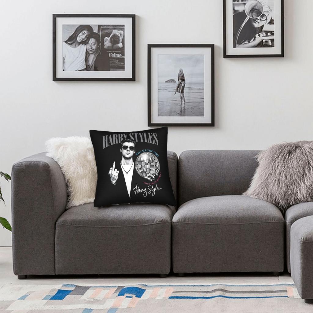 Harrys Styles Kiss All The Time Disco Occasionally Pillowcase Soft Cushion Cover Gift Throw Pillow Case Cover Home Zippered