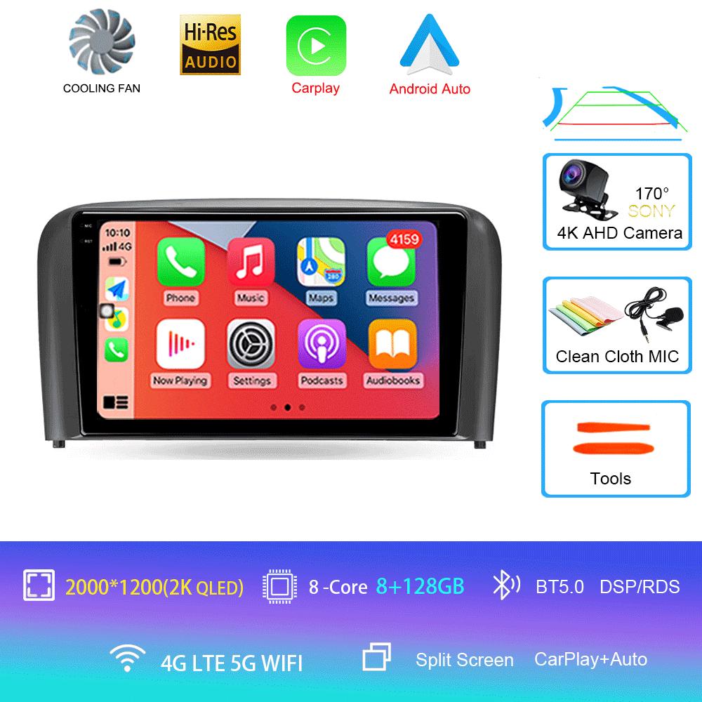 Автомобильное радио Android 14 для Volvo S80 1998 1999 2000 2001 2002 2003 2004 2005 2006 навигация GPS мультимедийный проигрыватель стерео carplay