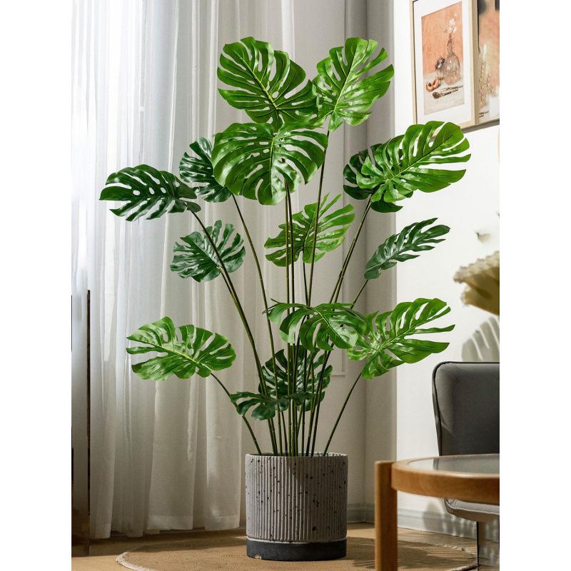 Artificial Indoor Plants & Trees: Monstera, Areca Palm, Jacaranda, Nandina, Rubber Fig - Free Shipping