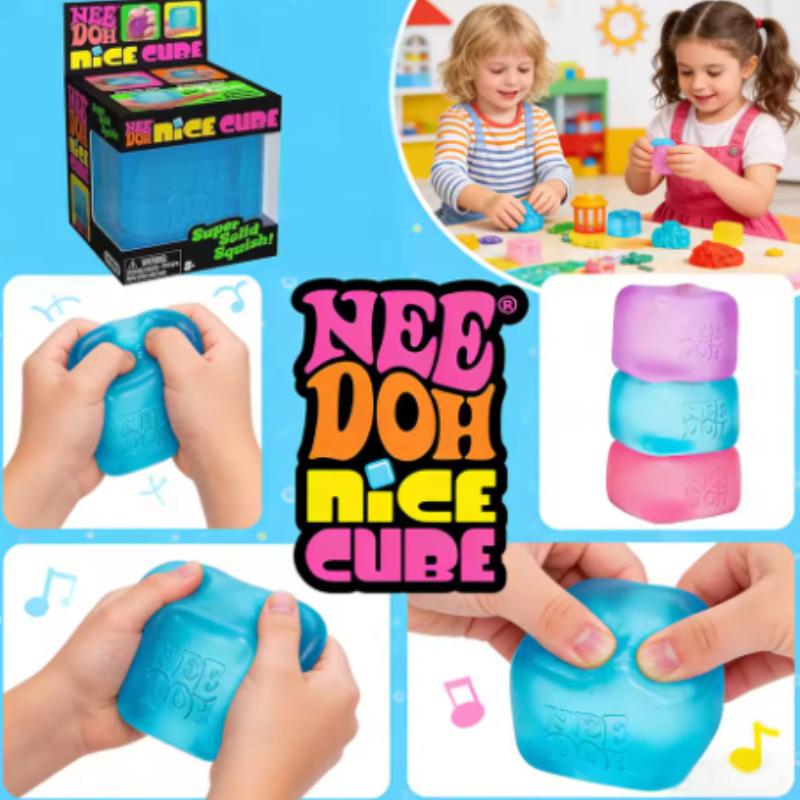 Мягкая игрушка-антистресс Needoh Nice Cube, сенсорный инструмент для снятия стресса, фиджет для взрослых и детей, премиум, в наличии