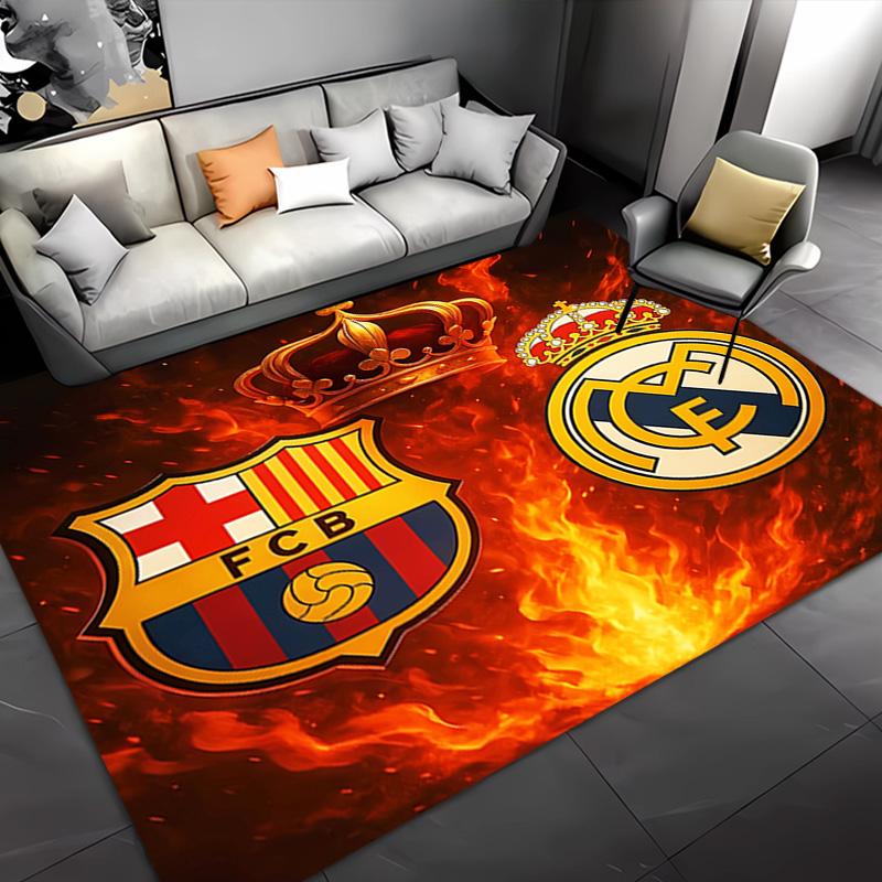 1pc Football club logo Entrance Mat, Non-Slip Mat Area Rug,Room Decor, Outdoor Decor, Kitchen Rug,Doormat - Machine Washable, Easy to Clean