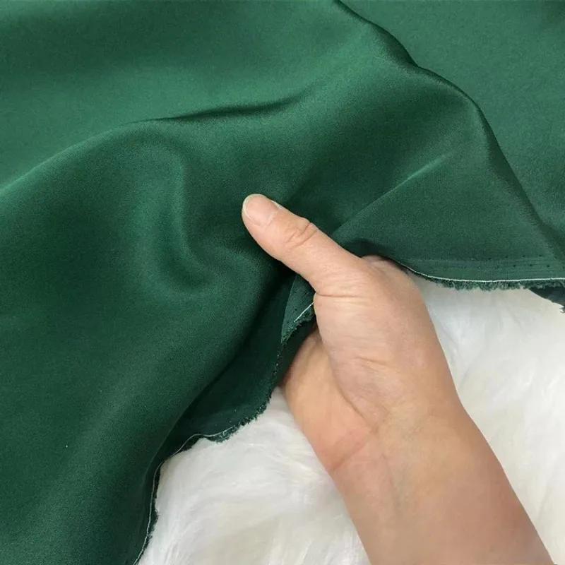 Однотонная 100% шелковая ткань Крэп де Шин 30 момми, тяжелый шелковый крэп, ткань для одежды, платьев, брюк