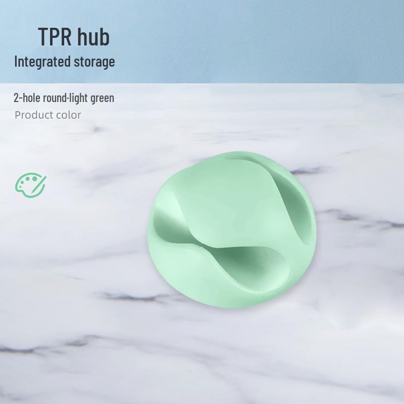 Multi-Hole Self-Adhesive Cable Organizer and Power Cord Holder