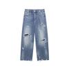Kaslead New Arrival Women's Clothing Fashion Style Perforated Hole Decoration Balloon Version Loose Denim 5520246