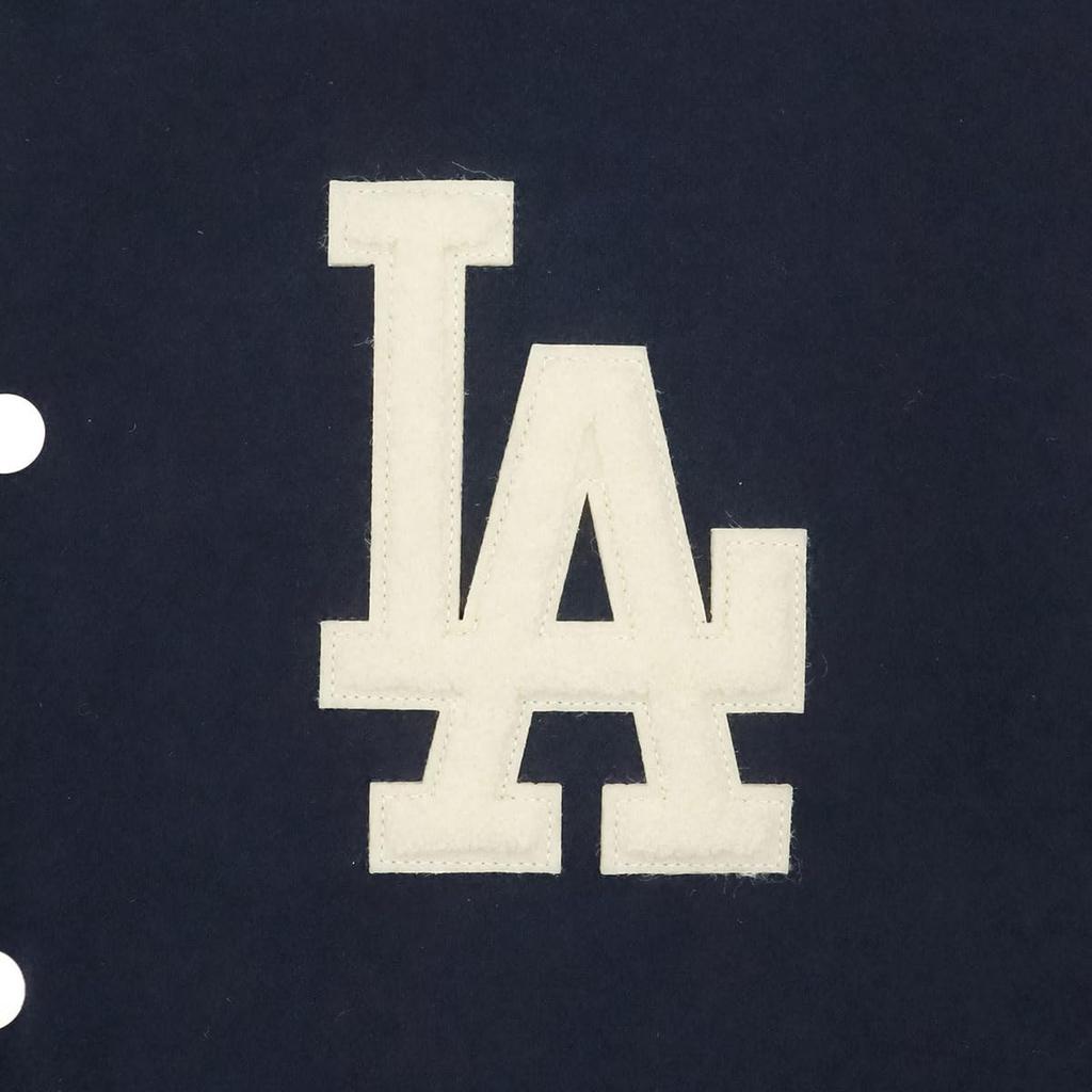 New Era Korean Design MLB Stadium LA L AP MLB PATCH VARSITY JK44 LOSDOD SCAP JP Jacket, Navy,
