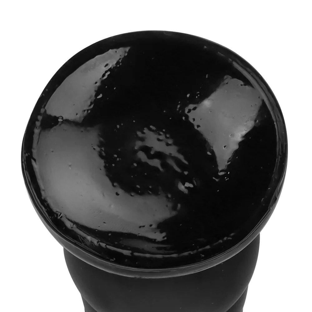 Black Extra Large Anal Plug with Suction Cup Fisting Toy Anal Expander Adult Sex Toy Big Dick PVC Dildo
